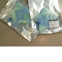 Set of 2 soft star keychains with space for a photo