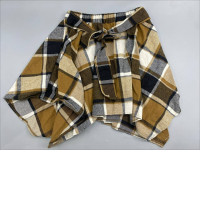  Cupshe Women's Brown Plaid Handkerchief Hem Skirt. 