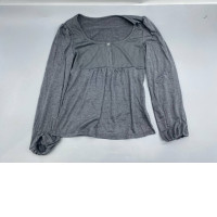  BDG Urban Outfitters Brittney Long Sleeve Babydoll Top in grey. 