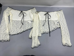 Set of 2 Lace crop top with bow detail from H&M.