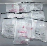 Set of 12 Plastic bag with zip lock.