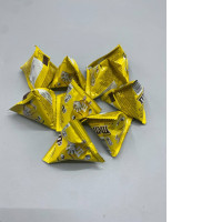 Set of 9 small, pyramid-shaped packages of M&M'S Peanut Chocolate Candies. 