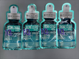 Set of 4  Rojukiss Acne Cero Biome 10X Intensive Masks, designed to control acne and oil. 