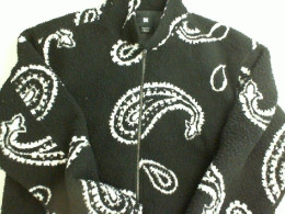 Black jacket with white pattern