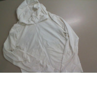 White sports jacket with a hood