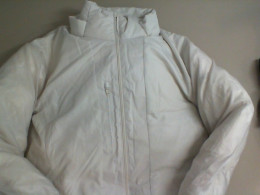 Short white women's down jacket