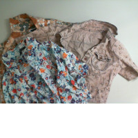 Set of 3 short shirts, multicolored