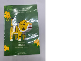 The Story of Tiger" postcard and foldable papercraft character set from the Wildlife Collection by POSTCARD CUBE. 