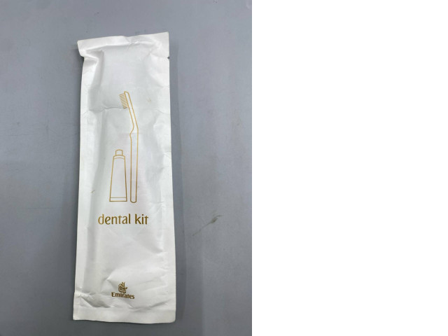 Emirates Airlines toothbrush care kit. Emirates Airlines toothbrush care kit.