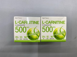 Set of 2 Fresh Dose L-Carnitine Fumarate 500mg dietary supplement in apple flavor. 