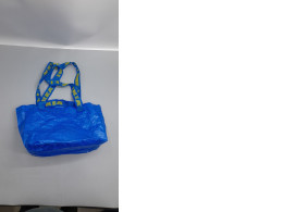  IKEA BRATTBY carrier bag, a small, blue reusable tote bag. 