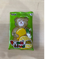 Jolly Bear gummy candy in a lemon flavor. 