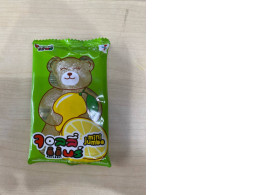 Jolly Bear gummy candy in a lemon flavor. 