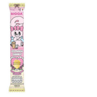 Bigga Stick Milk Flavored Crispy Corn Snacks, Esther Bunny, 13 grams.