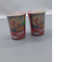 Set of 2 Mama brand instant cup noodles in the Shrimp Tom Yum flavor. 