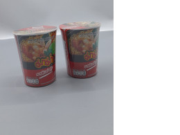 Set of 2 Mama brand instant cup noodles in the Shrimp Tom Yum flavor. 
