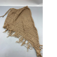 Bohemian style crochet skirt with fringe hem.