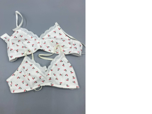 set of 2 Wireless bralette with cherry pattern set of 2 Wireless bralette with cherry pattern