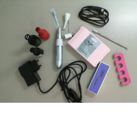 Nail care set, 3 gel polishes, electric nail clipper + attachments, nail file, small portable nail dryer