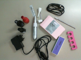 Nail care set, 3 gel polishes, electric nail clipper + attachments, nail file, small portable nail dryer