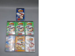 Set of 7  Japanese baseball game for the Sony PlayStation Portable (PSP) handheld console by Konami, consisting of games from the Jikkyou Powerful Pro Yakyuu series.