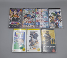 Set of 7 Japanese PlayStation Portable (PSP)Bleach: Heat the Soul 7 Toriko:Gourmet Survival! Hakuoki: Shinsengumi Kitan Snow Bound LandEverybody's Golf Portable Magnacarta Portable Metal Gear Solid: Portable Ops 