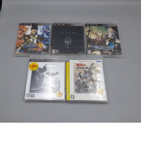 Set of 5 Japanese video games in NTSC-J format for the Sony PlayStation 3 include: an action game from Capcom, an open-world RPG from Bethesda (Batman: Arkham), an action-adventure game from WB Games (Valkyria Chronicles), and a strategy RPG from Sega.