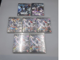 Set of 7  Japanese imported PlayStation 3 video games from the Gundam franchise.