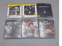 Set of 6 Games for Sony PlayStation 3: Dark Souls II (Action RPG), Call of Duty: Black Ops II: No More Heroes: Red Zone Edition, One Piece: Pirate Warriors: Dynasty Warriors: Gundam 3, Musou Orochi 2. Set of 6 Games for Sony PlayStation 3: Dark Souls II (Action RPG), Call of Duty: Black Ops II: No More Heroes: Red Zone Edition, One Piece: Pirate Warriors: Dynasty Warriors: Gundam 3, Musou Orochi 2.