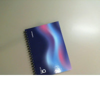 Blue spiral notebook