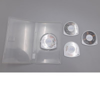 Set of 4 A collection of Universal Media Disc (UMD) discs for the Sony PlayStation Portable (PSP).