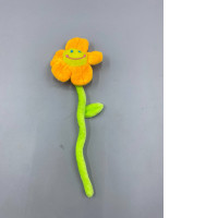 Smiling flower doll with a bendable stem.