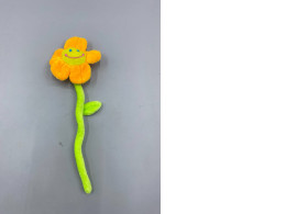 Smiling flower doll with a bendable stem.