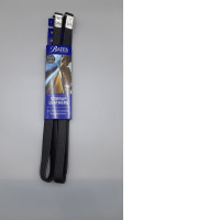 This Bates stirrup strap features a studded buckle design to minimize the bulk under the rider's legs.