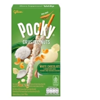 POCKY Crushed Nuts White Chocolate with Coconut Flakes & Cashews 25 g.