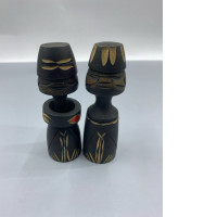 set of 2 Ainu wooden doll set of 2 Ainu wooden doll