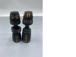 set of 2 Ainu wooden doll set of 2 Ainu wooden doll