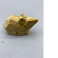 Wooden carved figurine of a Japanese zodiac rat. Wooden carved figurine of a Japanese zodiac rat.
