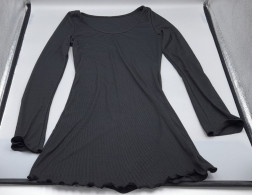 SUNSIOM Women's V Neck Long Sleeve Ribbed Knit Bodycon A-Line Dress Slim Fit Mini Dress Party Dresses