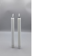 Set of 2 LED electric candles (pair) (claire), plastic casing.