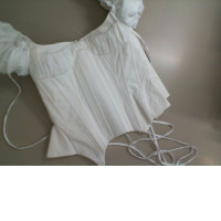White corset with sleeves
