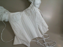 White corset with sleeves