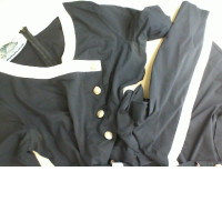 Black women's dress with a belt and buttons