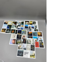 Set of 6 Stickers featuring tourist attractions.