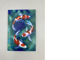 Wall art of koi fish