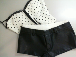 Women's corset and short shorts suit