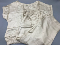 Satin shirt and trousers set