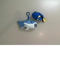 Set of 2 plush fish keychains
