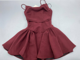 Wine red dress