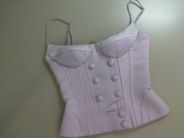 Pink corset with buttons